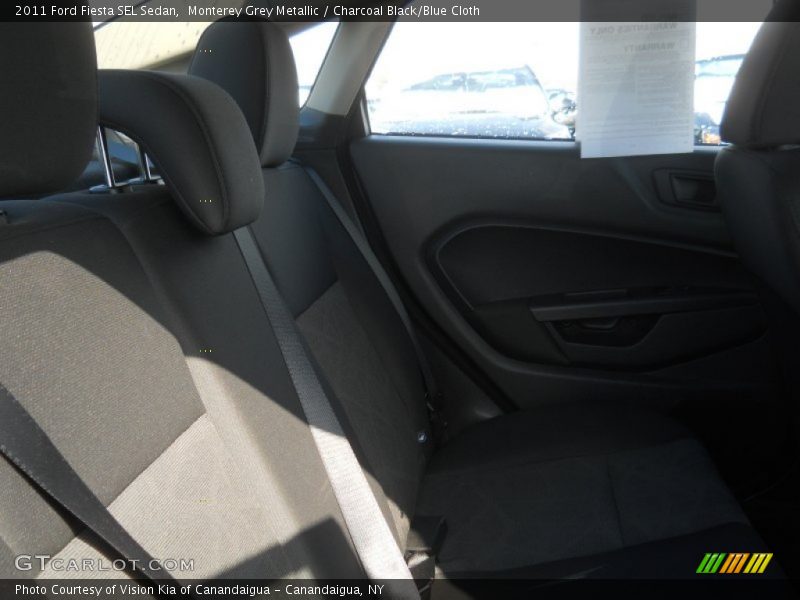 Monterey Grey Metallic / Charcoal Black/Blue Cloth 2011 Ford Fiesta SEL Sedan
