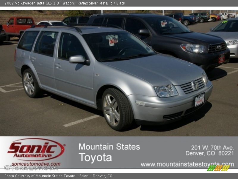 Reflex Silver Metallic / Black 2002 Volkswagen Jetta GLS 1.8T Wagon