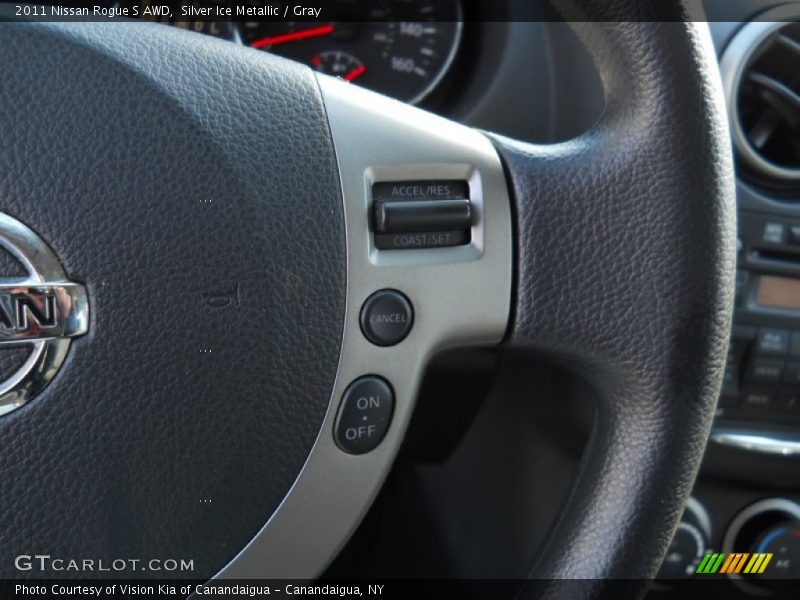 Silver Ice Metallic / Gray 2011 Nissan Rogue S AWD