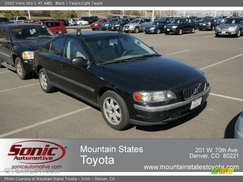 Black / Taupe/Light Taupe 2002 Volvo S60 2.4T AWD