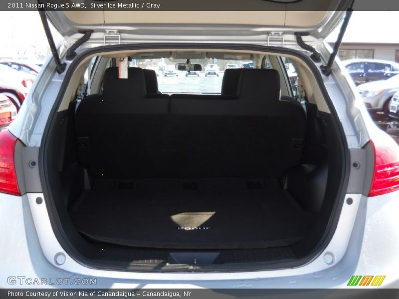 Silver Ice Metallic / Gray 2011 Nissan Rogue S AWD