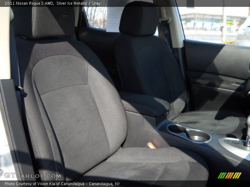 Silver Ice Metallic / Gray 2011 Nissan Rogue S AWD