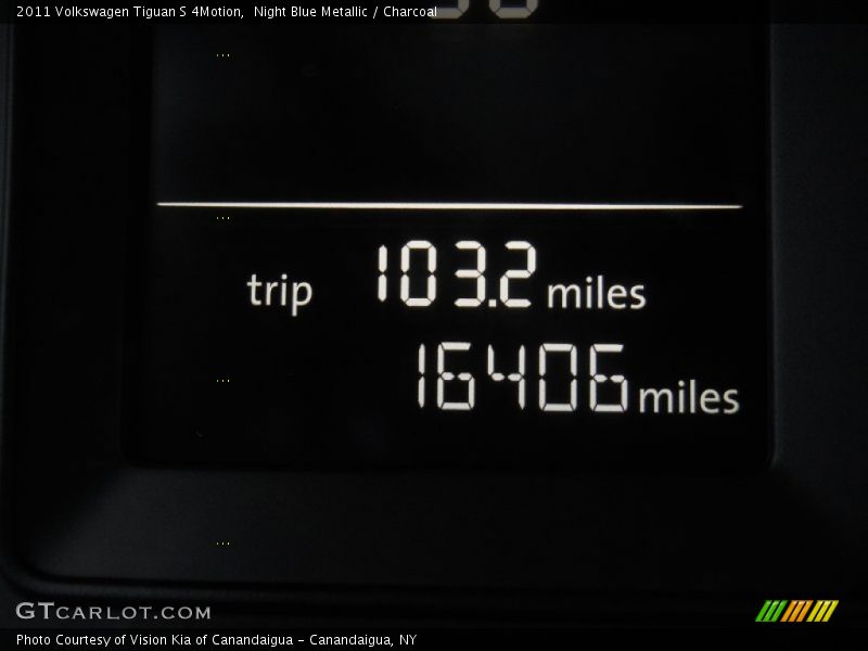 Night Blue Metallic / Charcoal 2011 Volkswagen Tiguan S 4Motion