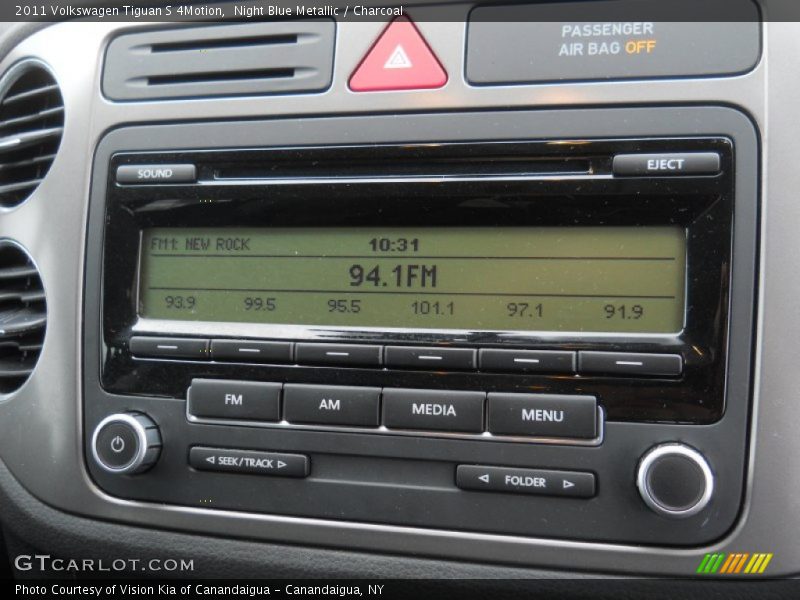 Night Blue Metallic / Charcoal 2011 Volkswagen Tiguan S 4Motion