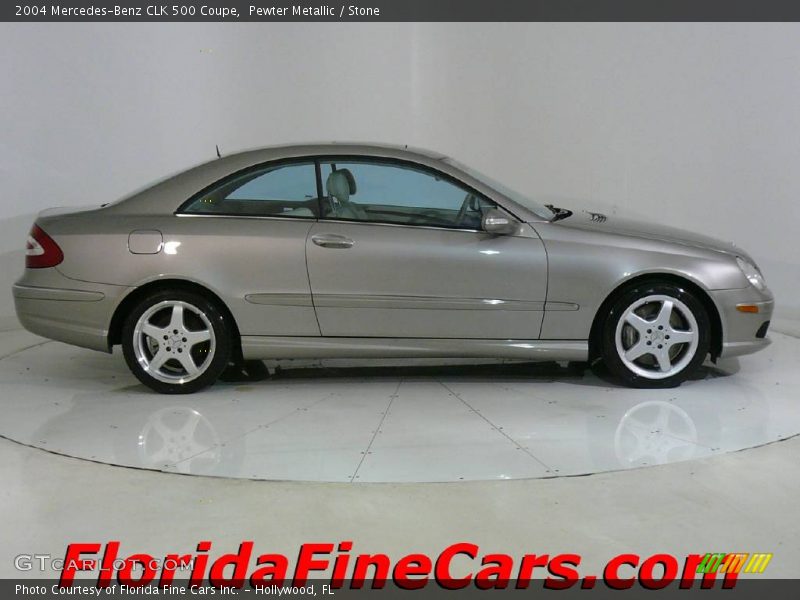 Pewter Metallic / Stone 2004 Mercedes-Benz CLK 500 Coupe