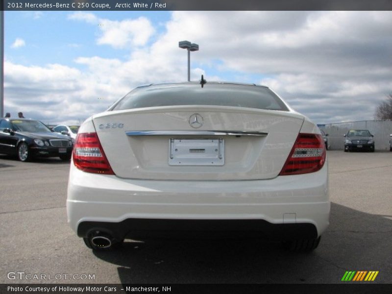 Arctic White / Red 2012 Mercedes-Benz C 250 Coupe