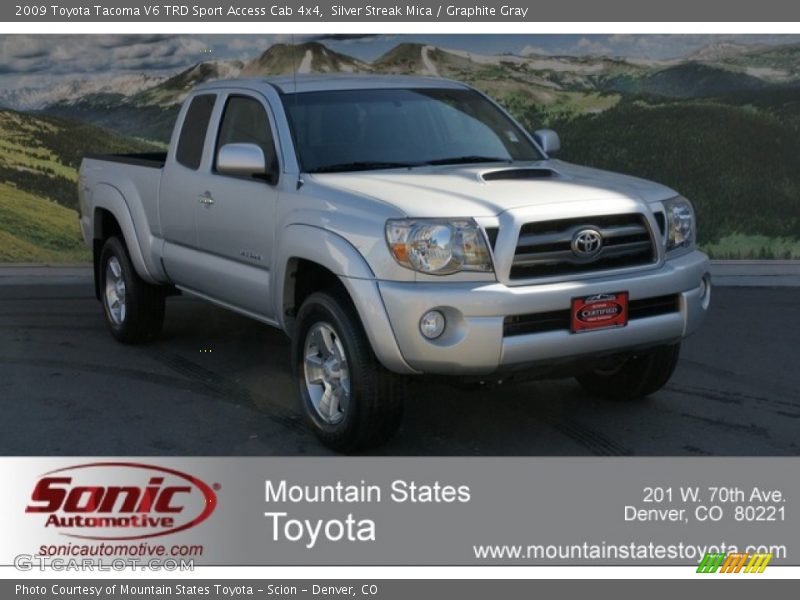 Silver Streak Mica / Graphite Gray 2009 Toyota Tacoma V6 TRD Sport Access Cab 4x4