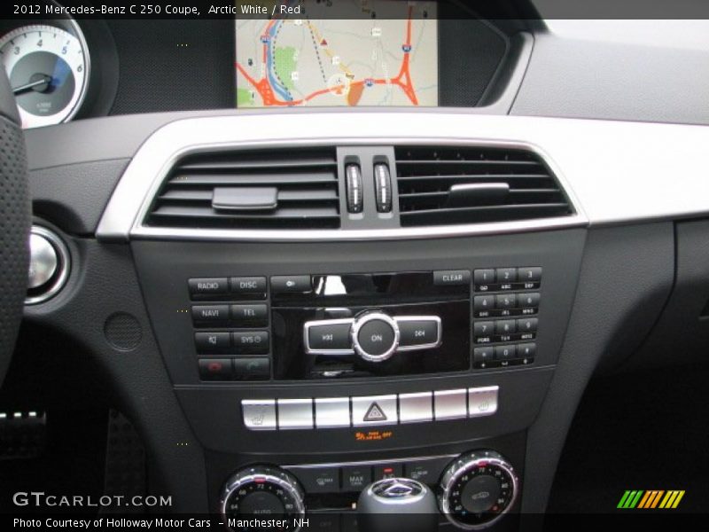 Arctic White / Red 2012 Mercedes-Benz C 250 Coupe