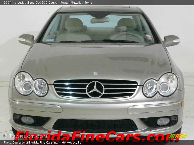 Pewter Metallic / Stone 2004 Mercedes-Benz CLK 500 Coupe