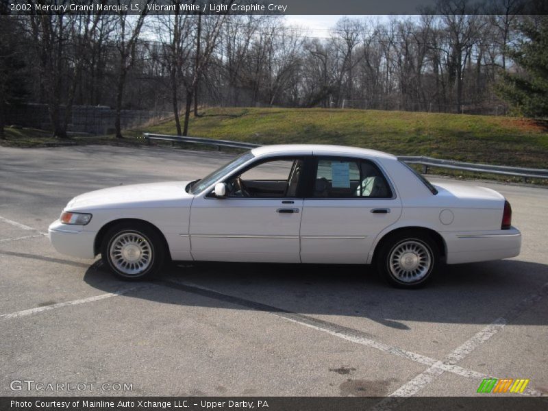 Vibrant White / Light Graphite Grey 2002 Mercury Grand Marquis LS