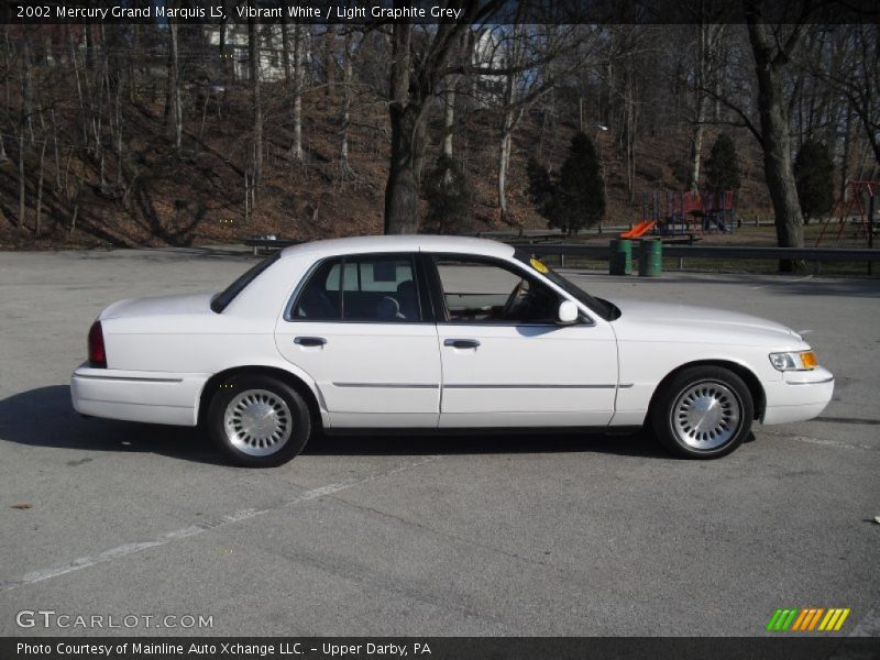 Vibrant White / Light Graphite Grey 2002 Mercury Grand Marquis LS