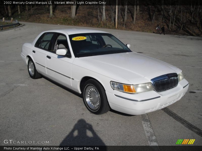 Vibrant White / Light Graphite Grey 2002 Mercury Grand Marquis LS