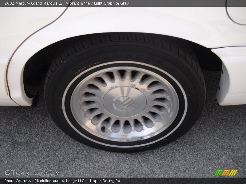 Vibrant White / Light Graphite Grey 2002 Mercury Grand Marquis LS