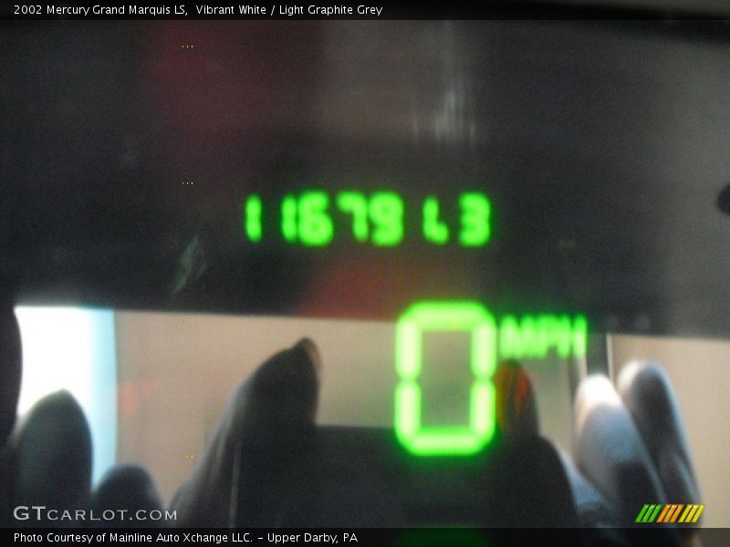 Vibrant White / Light Graphite Grey 2002 Mercury Grand Marquis LS