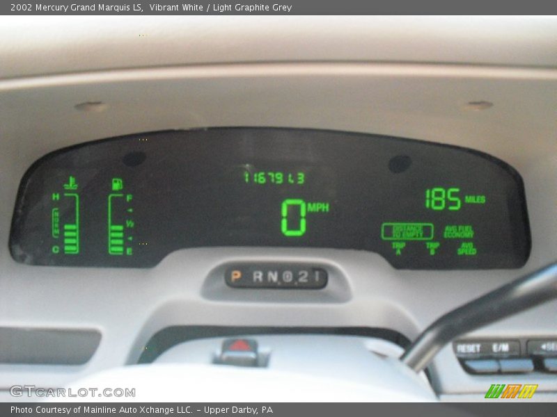 Vibrant White / Light Graphite Grey 2002 Mercury Grand Marquis LS