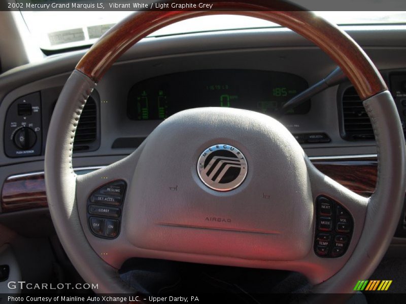 Vibrant White / Light Graphite Grey 2002 Mercury Grand Marquis LS