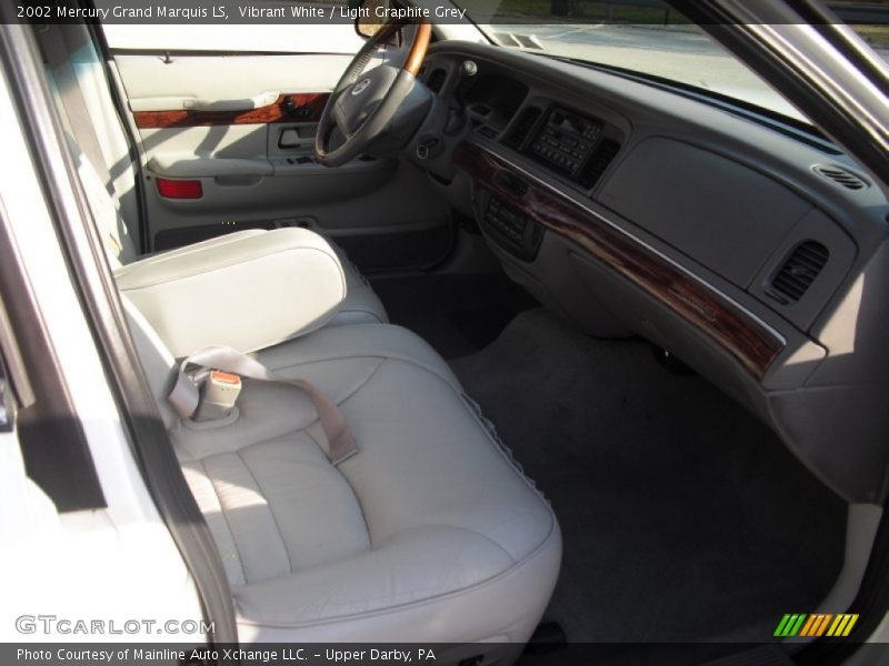 Vibrant White / Light Graphite Grey 2002 Mercury Grand Marquis LS