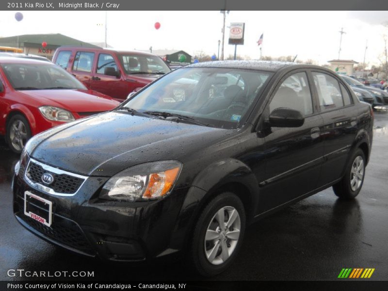 Midnight Black / Gray 2011 Kia Rio LX