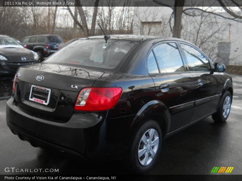 Midnight Black / Gray 2011 Kia Rio LX