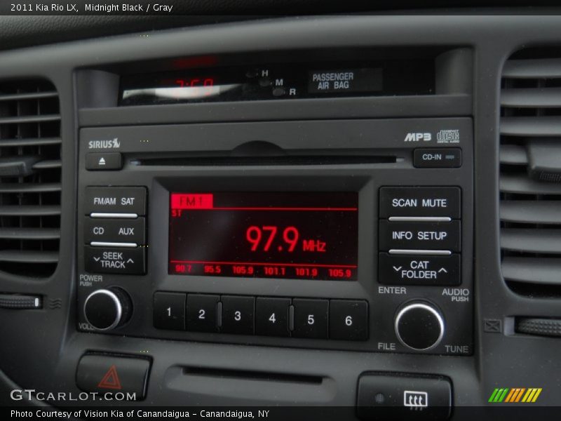 Midnight Black / Gray 2011 Kia Rio LX