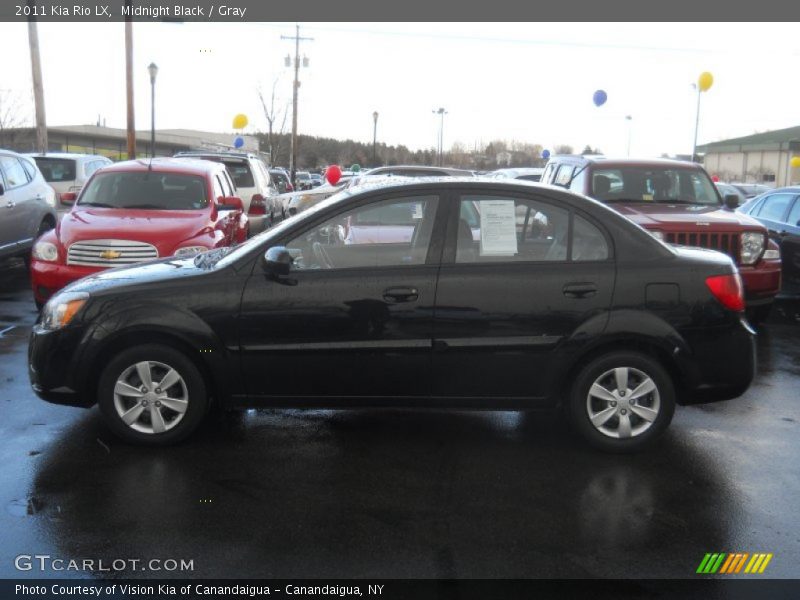 Midnight Black / Gray 2011 Kia Rio LX