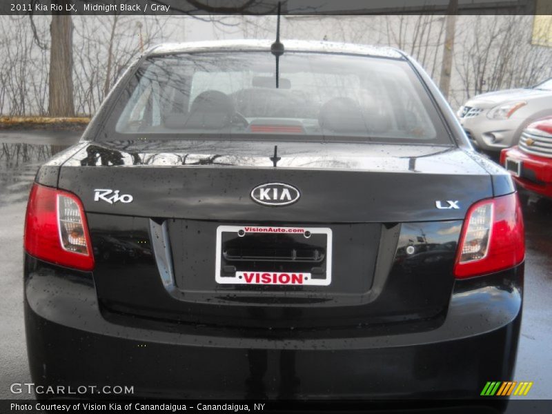 Midnight Black / Gray 2011 Kia Rio LX