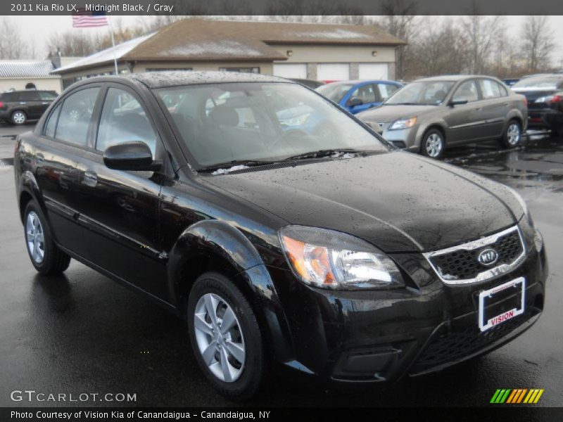Midnight Black / Gray 2011 Kia Rio LX