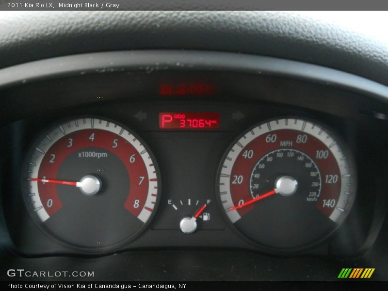 Midnight Black / Gray 2011 Kia Rio LX