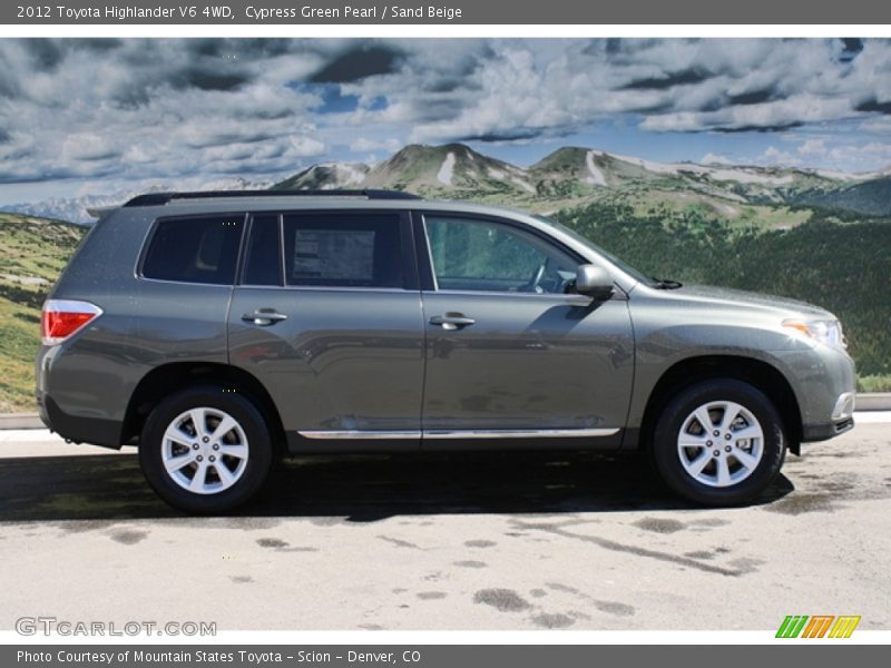 Cypress Green Pearl / Sand Beige 2012 Toyota Highlander V6 4WD