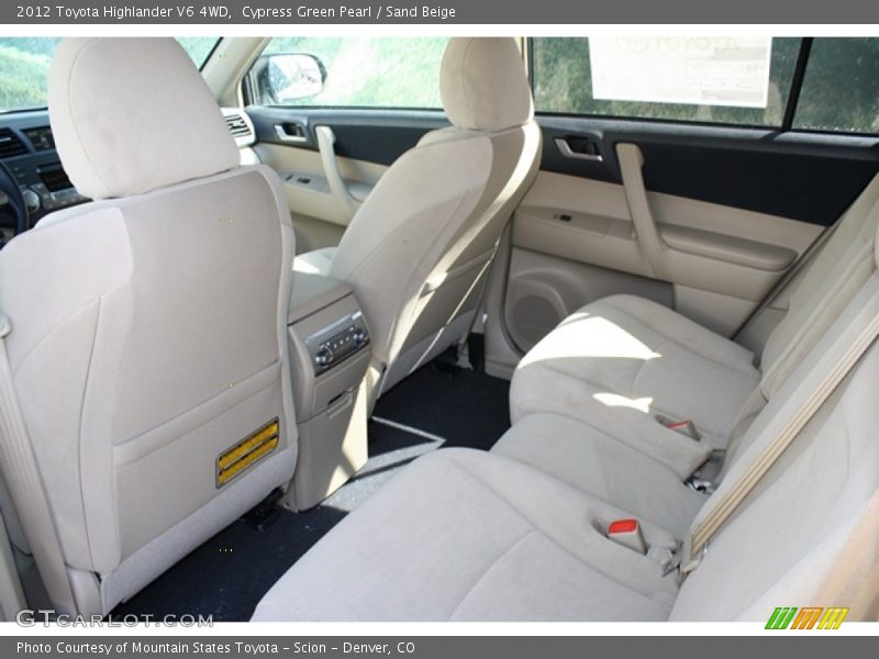 Cypress Green Pearl / Sand Beige 2012 Toyota Highlander V6 4WD