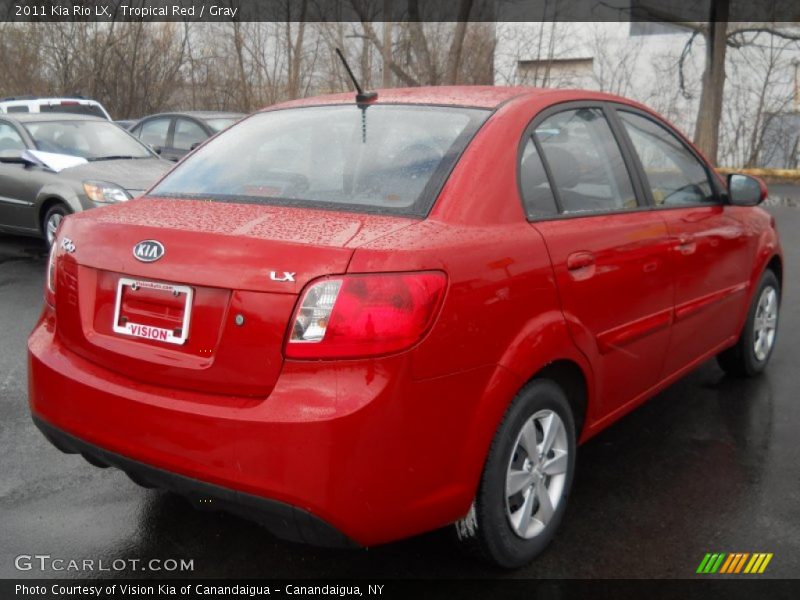 Tropical Red / Gray 2011 Kia Rio LX