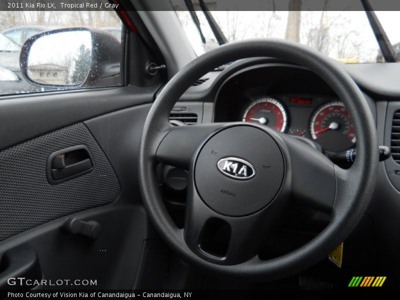 Tropical Red / Gray 2011 Kia Rio LX