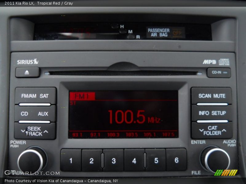 Tropical Red / Gray 2011 Kia Rio LX