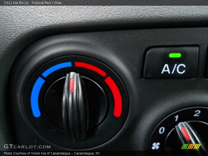 Tropical Red / Gray 2011 Kia Rio LX