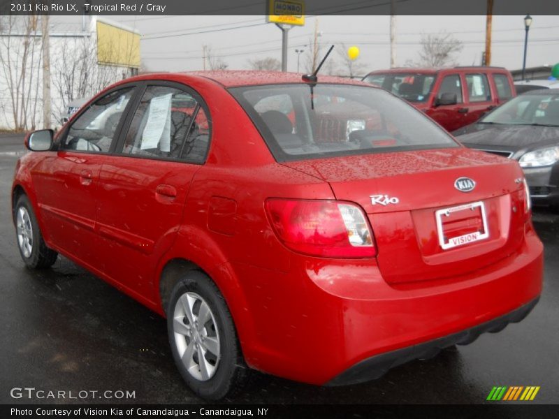 Tropical Red / Gray 2011 Kia Rio LX