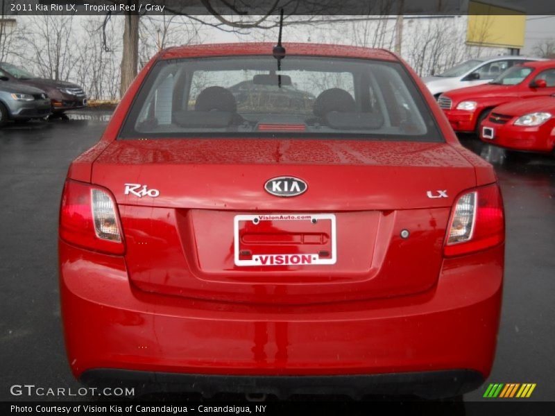 Tropical Red / Gray 2011 Kia Rio LX