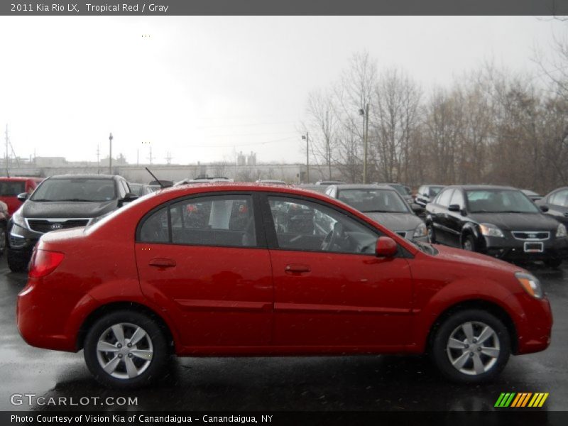 Tropical Red / Gray 2011 Kia Rio LX