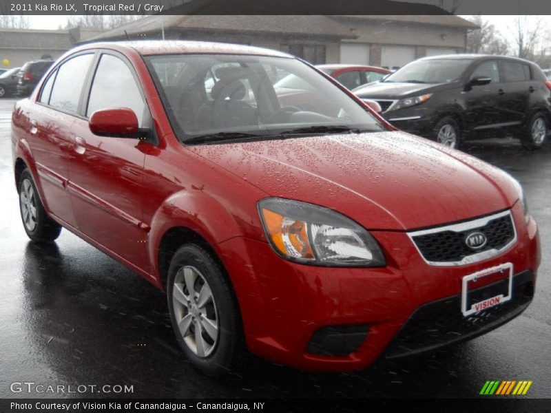 Tropical Red / Gray 2011 Kia Rio LX