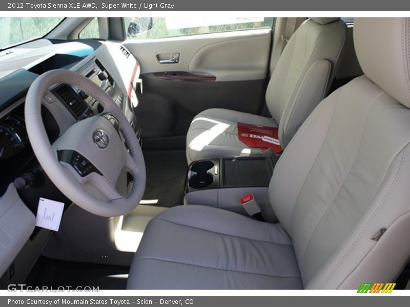 Super White / Light Gray 2012 Toyota Sienna XLE AWD