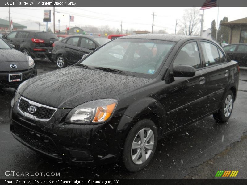 Midnight Black / Gray 2011 Kia Rio LX