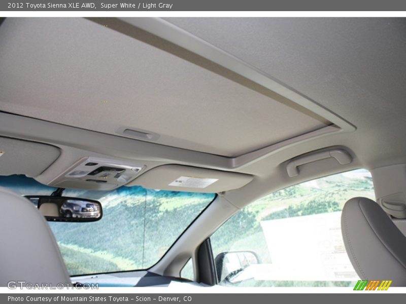 Super White / Light Gray 2012 Toyota Sienna XLE AWD