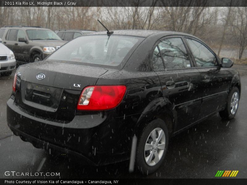 Midnight Black / Gray 2011 Kia Rio LX