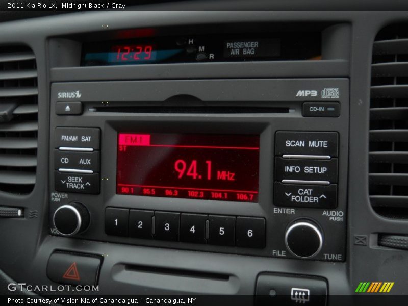 Midnight Black / Gray 2011 Kia Rio LX