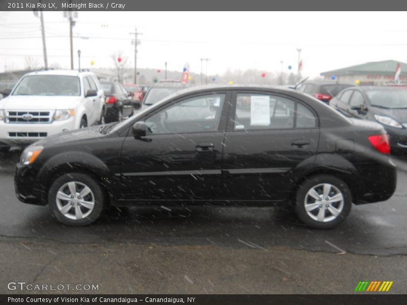 Midnight Black / Gray 2011 Kia Rio LX