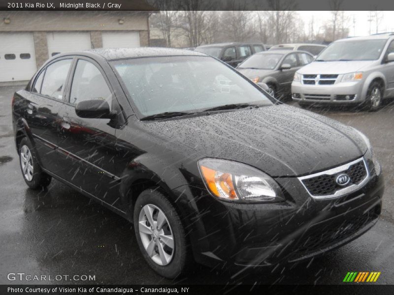 Midnight Black / Gray 2011 Kia Rio LX