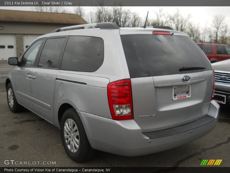 Clear Silver / Gray 2011 Kia Sedona LX