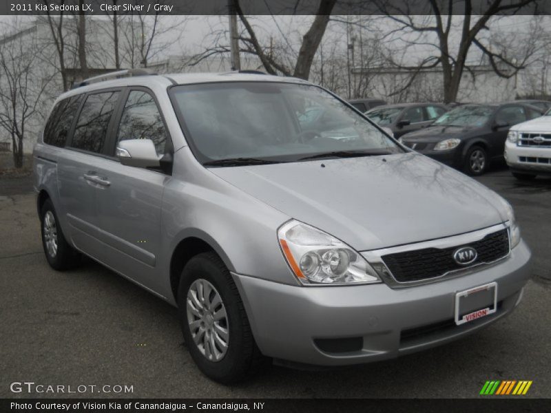 Clear Silver / Gray 2011 Kia Sedona LX