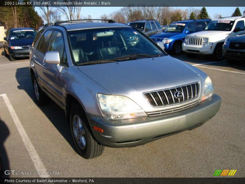 Millennium Silver Metallic / Black 2001 Lexus RX 300 AWD