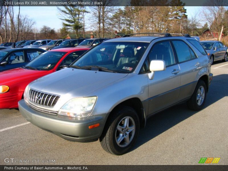 Millennium Silver Metallic / Black 2001 Lexus RX 300 AWD