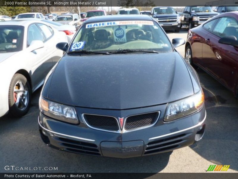 Midnight Blue Metallic / Camel 2000 Pontiac Bonneville SE